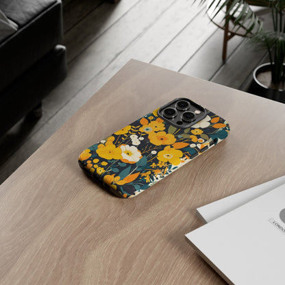 Retro Yellow Flowers iPhone Case / Samsung Case