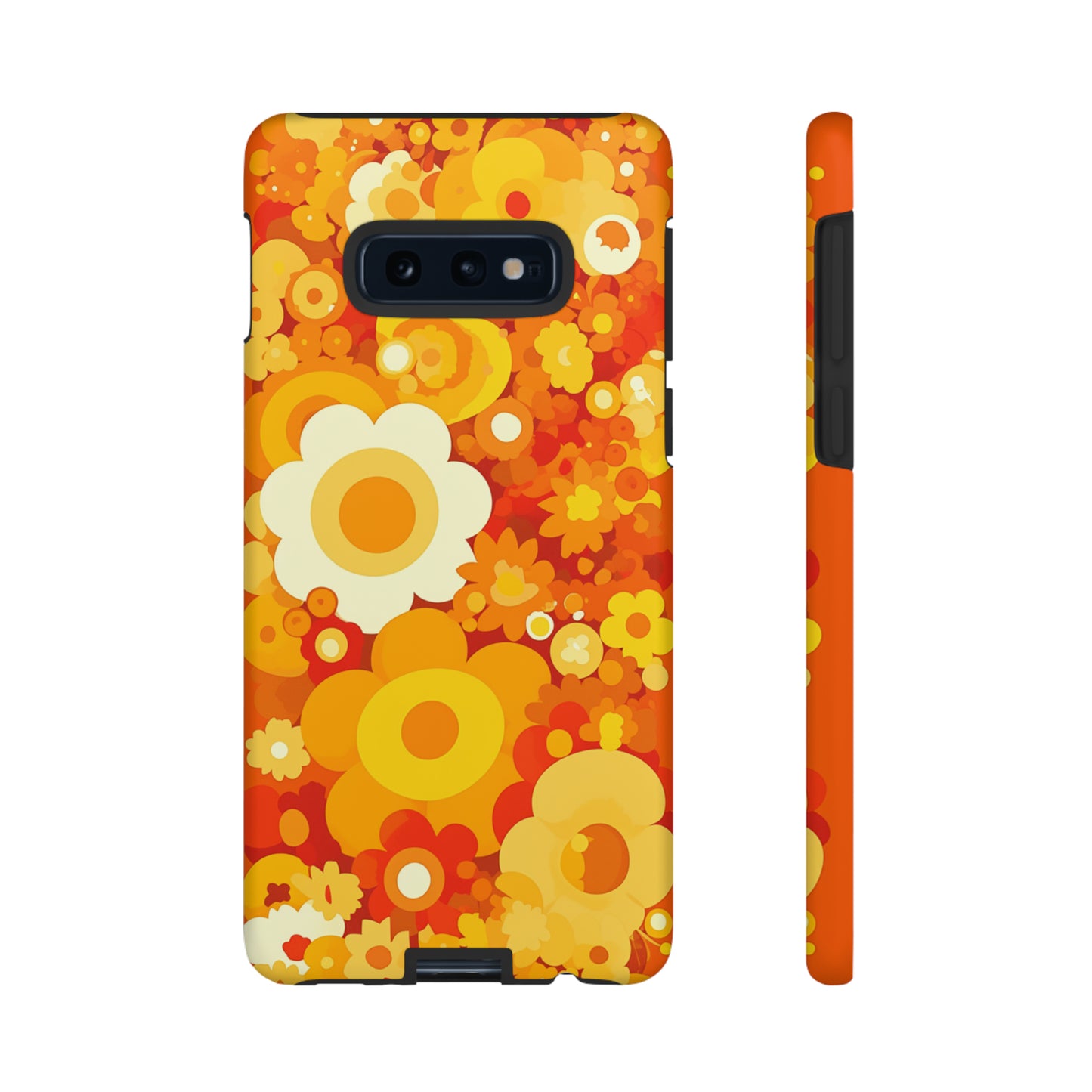 Big Bright Orange Abstract Floral iPhone Case / Samsung Case