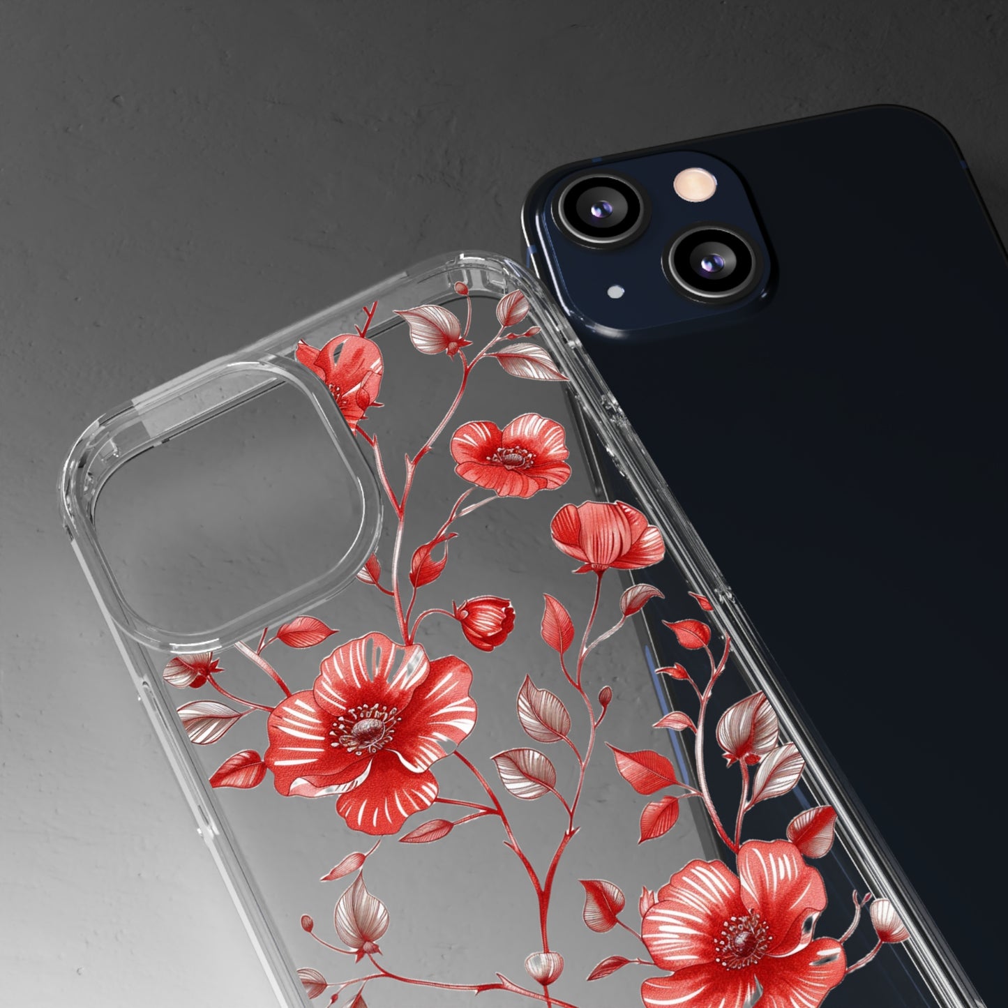 Scarlet Red Pansies | Clear iPhone Case / Samsung Case