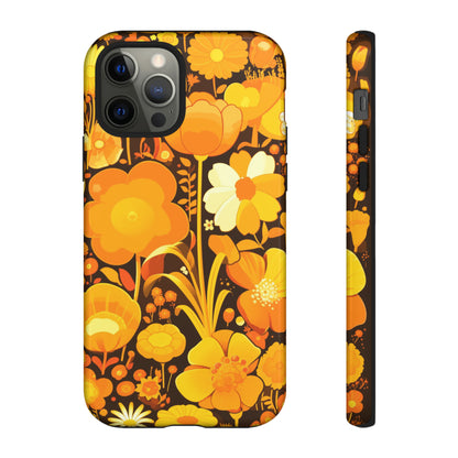 Retro Yellow Flower Patterns iPhone Case / Samsung Case