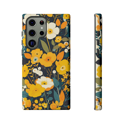 Retro Yellow Flowers iPhone Case / Samsung Case