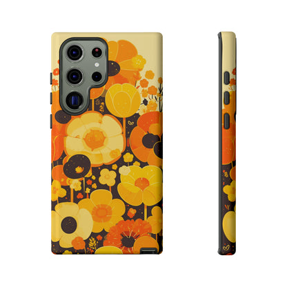 Retro Floral Pattern Illustrations iPhone Case / Samsung Case, Gift for Floral Lovers, Gift for Her