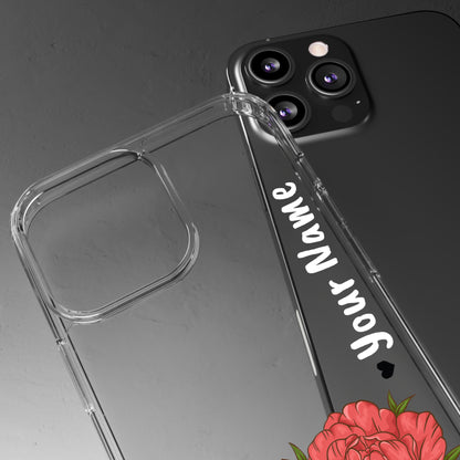 Custom Red Flowers | Clear iPhone Case / Samsung Case