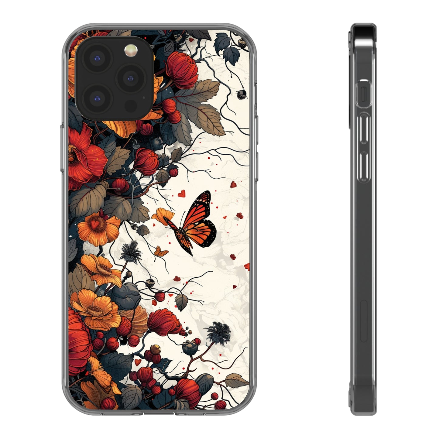 Dark Fall Butterfly Aesthetic | Clear iPhone Case / Samsung Case