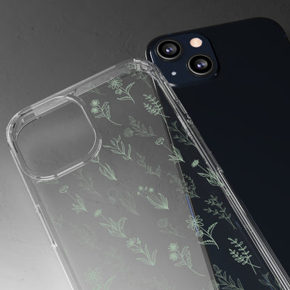 Lush Green Floral Sea | Clear iPhone Case / Samsung Case