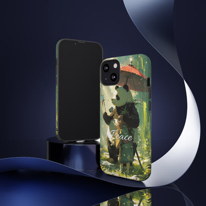 Japanese Aesthetic Vintage Panda iPhone Case / Samsung Case | "Peace"