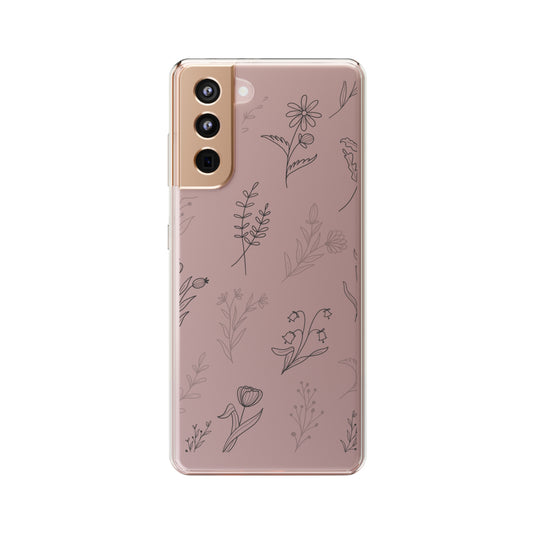 Chrome Floral Sea | Clear iPhone Case / Samsung Case