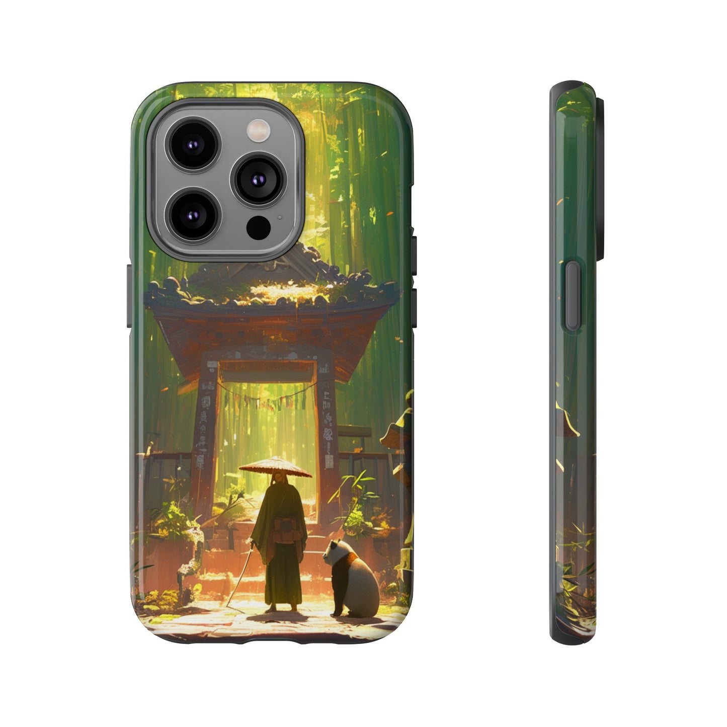 Vintage Japanese PandaTemple Aesthetic iPhone Case, iPhone 15 Pro Max 14 13 12 11 Mini, Samsung Galaxy S23 S22, Google Pixel 7 6 Pro