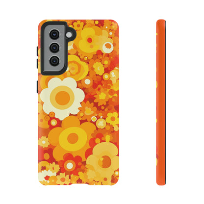 Big Bright Orange Abstract Floral iPhone Case / Samsung Case