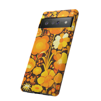 Retro Yellow Flower Patterns iPhone Case / Samsung Case