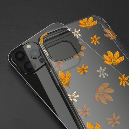 Yellow Flowers Pattern | Clear iPhone Case / Samsung Case