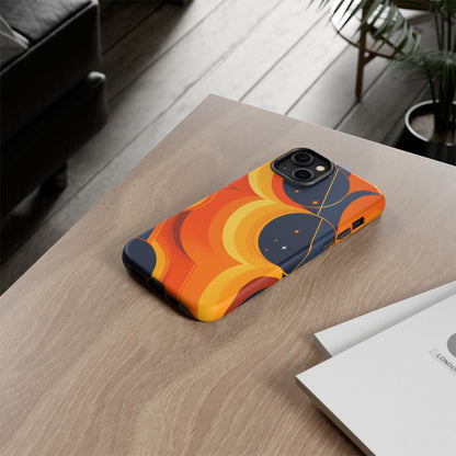 Orange & Black Groovy Patterns iPhone Case / Samsung Case