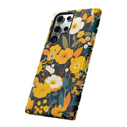 Retro Yellow Flowers iPhone Case / Samsung Case