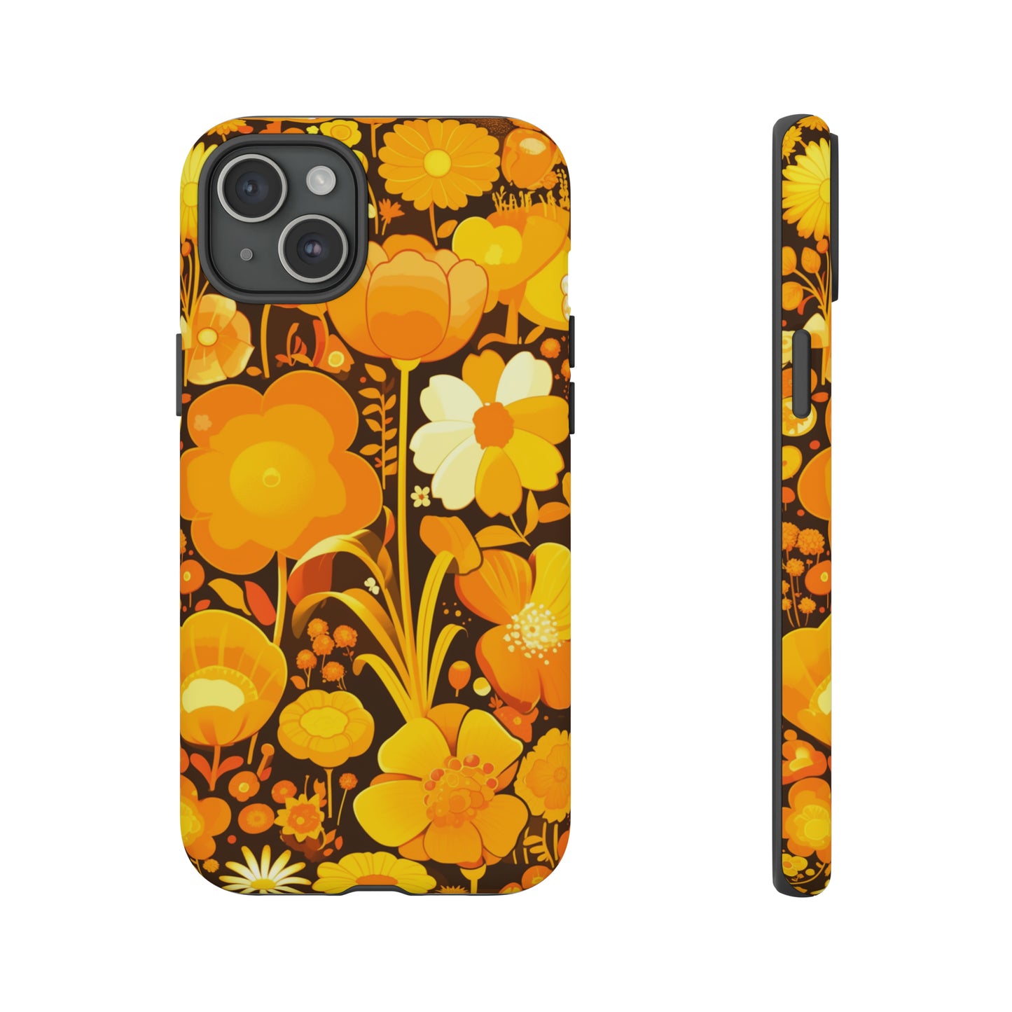 Retro Yellow Flower Patterns iPhone Case / Samsung Case