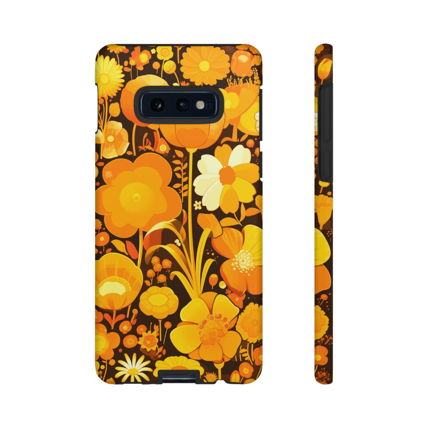 Retro Yellow Flower Patterns iPhone Case / Samsung Case