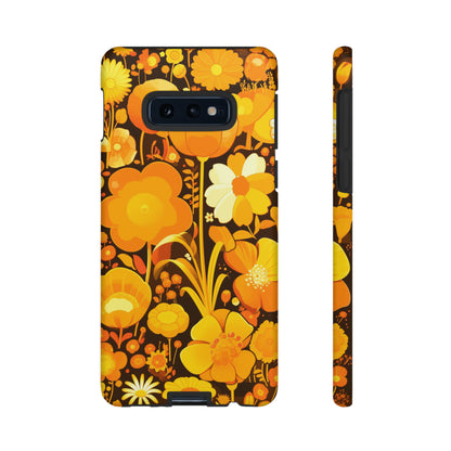 Retro Yellow Flower Patterns iPhone Case / Samsung Case