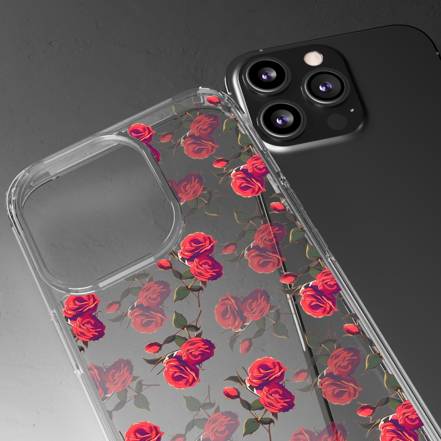 Roses Pattern | Clear iPhone Case / Samsung Case