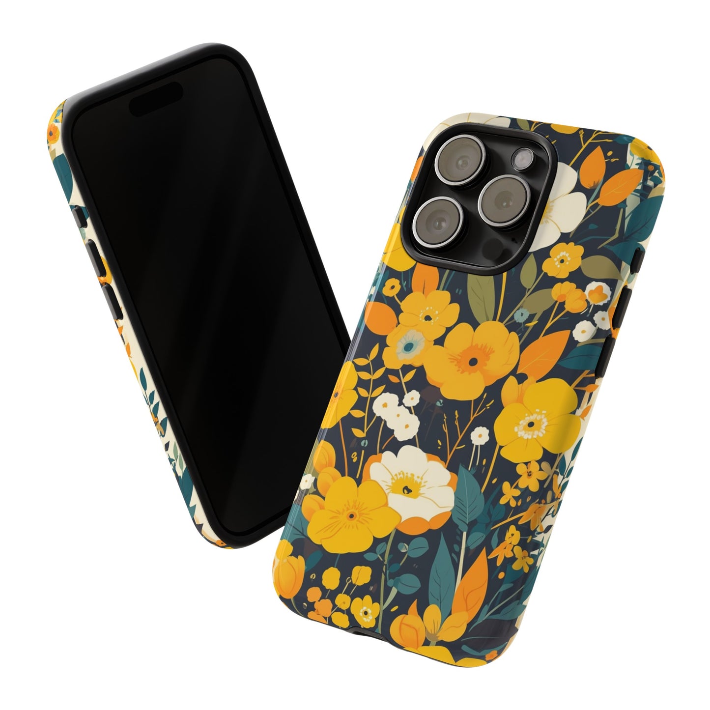 Retro Yellow Flowers iPhone Case / Samsung Case