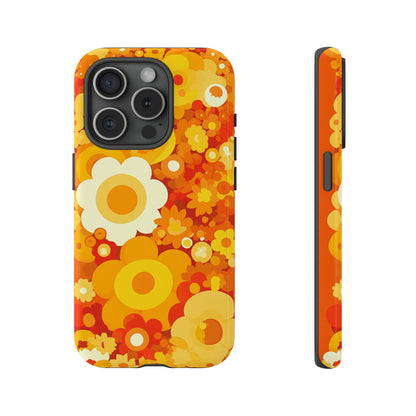 Big Bright Orange Abstract Floral iPhone Case / Samsung Case