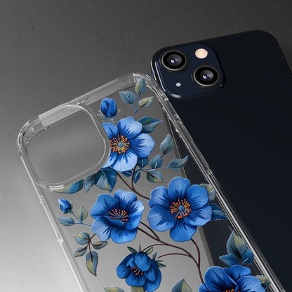 Royal Blue Pansies | Clear iPhone Case / Samsung Case