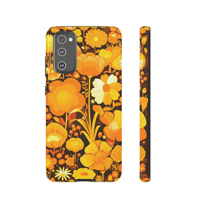 Retro Yellow Flower Patterns iPhone Case / Samsung Case