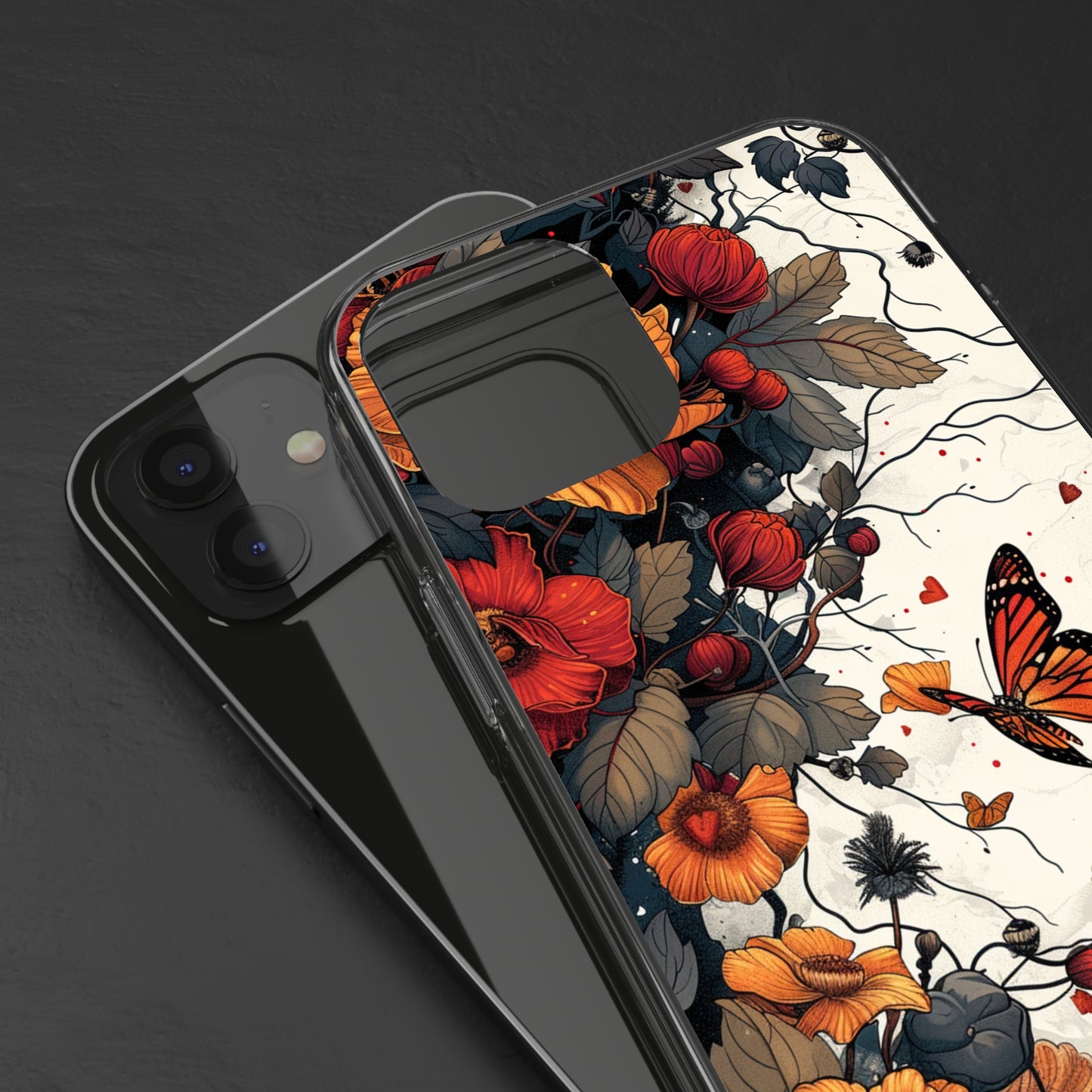 Dark Fall Butterfly Aesthetic | Clear iPhone Case / Samsung Case