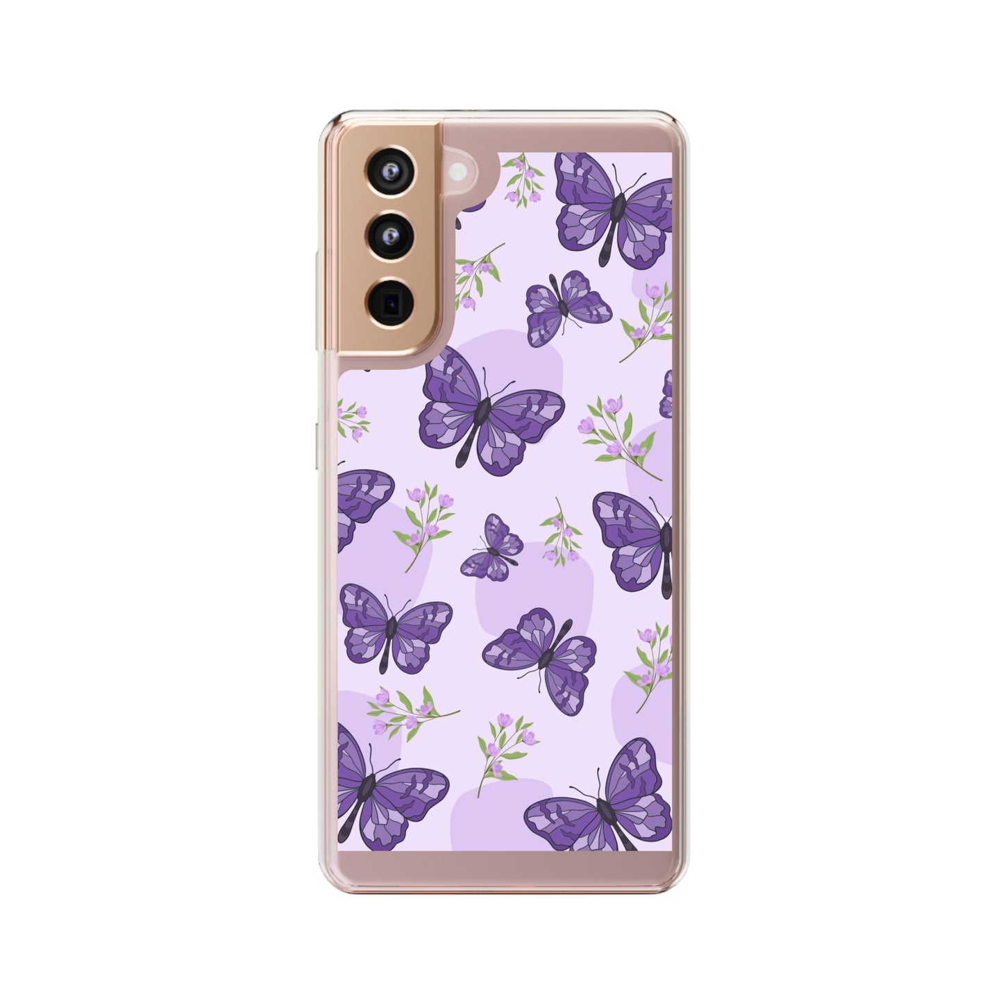 Purple Butterflies | Clear iPhone Case / Samsung Case