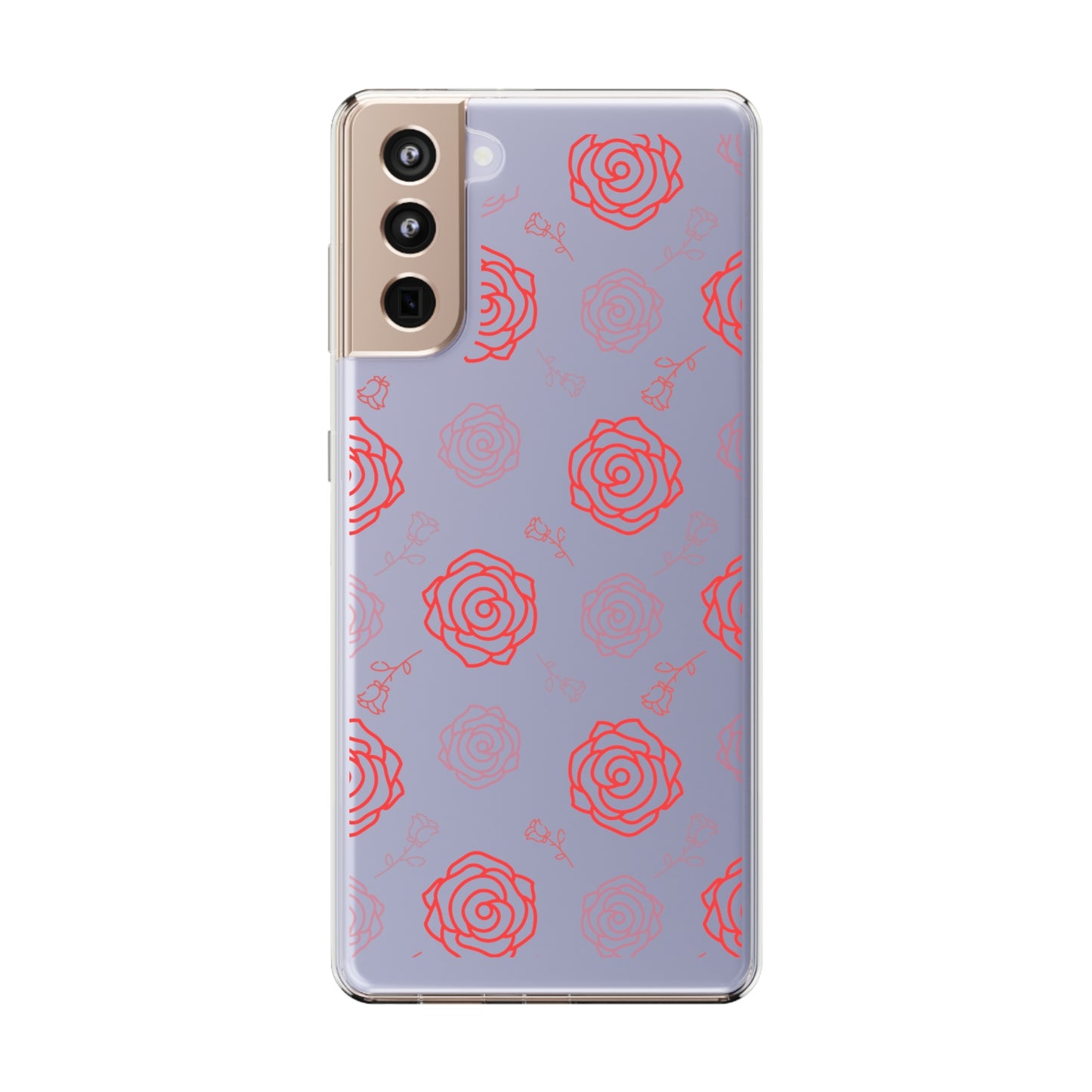 Thin Rose Pattern | Clear iPhone Case / Samsung Case