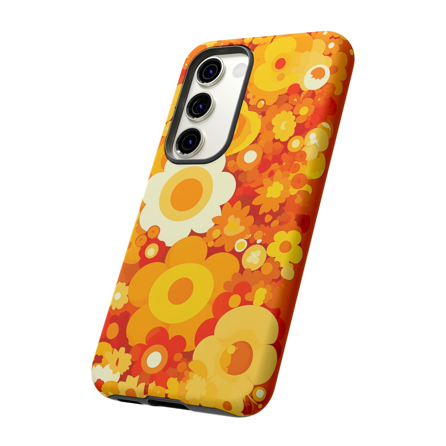 Big Bright Orange Abstract Floral iPhone Case / Samsung Case