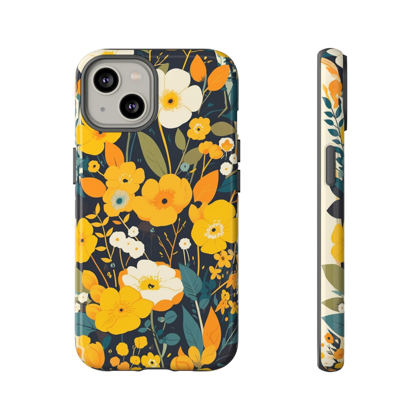 Retro Yellow Flowers iPhone Case / Samsung Case