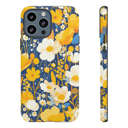 Wildflower Abstract Retro 70s iPhone Case / Samsung Case