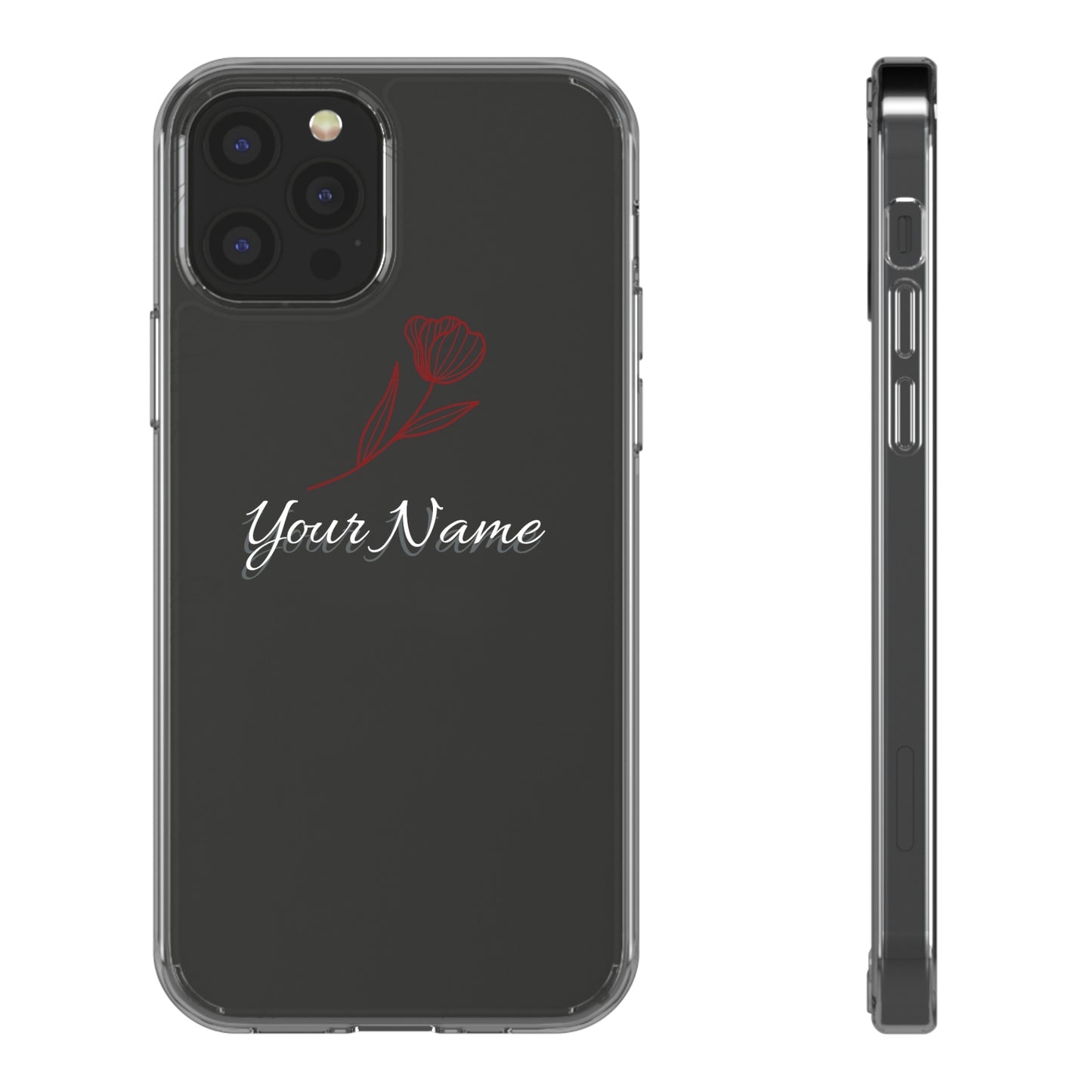 Personalized Rose Floral Sea | Clear iPhone Case / Samsung Case