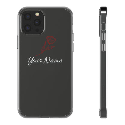 Personalized Rose Floral Sea | Clear iPhone Case / Samsung Case