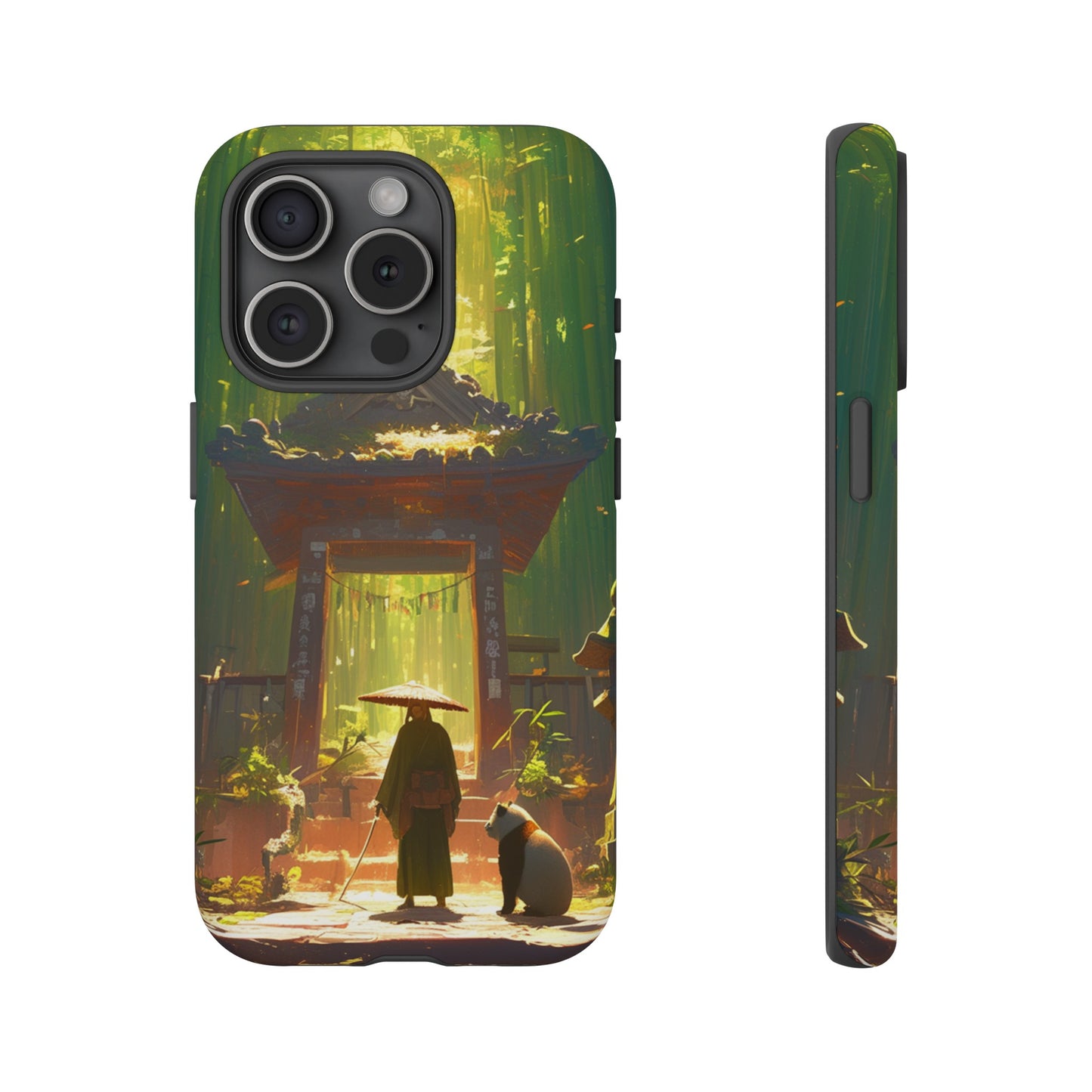 Vintage Japanese PandaTemple Aesthetic iPhone Case, iPhone 15 Pro Max 14 13 12 11 Mini, Samsung Galaxy S23 S22, Google Pixel 7 6 Pro