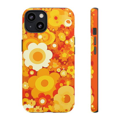 Big Bright Orange Abstract Floral iPhone Case / Samsung Case