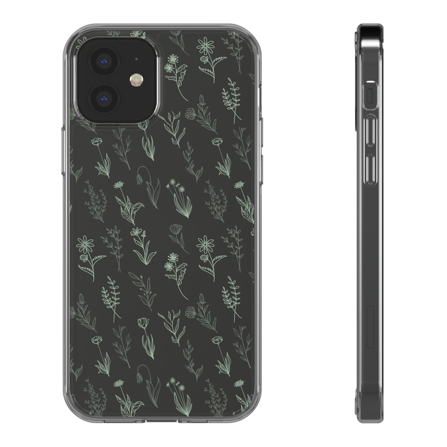 Lush Green Floral Sea | Clear iPhone Case / Samsung Case