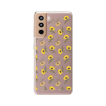 Sunflower Pattern | Clear iPhone Case / Samsung Case