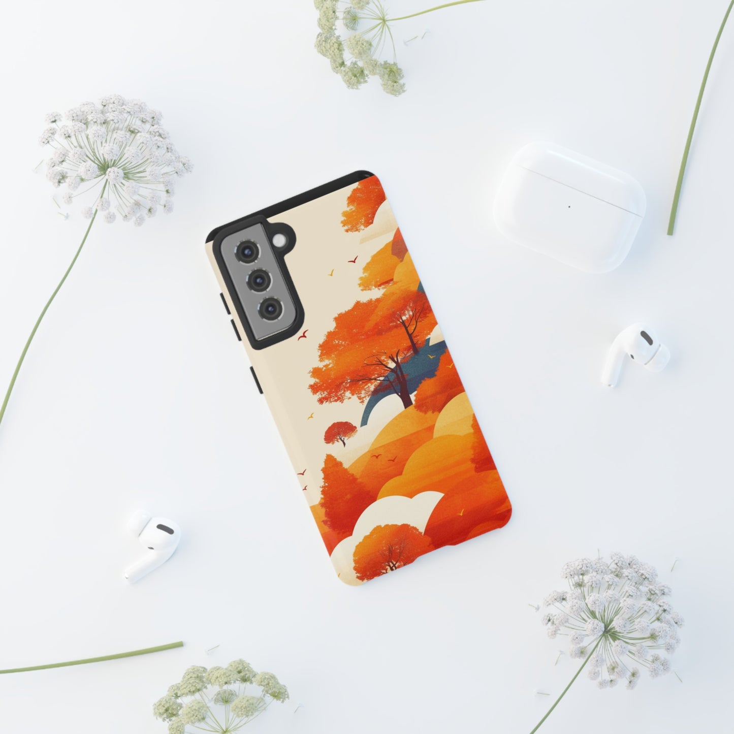 Orange Retro Landscape iPhone Case / Samsung Case