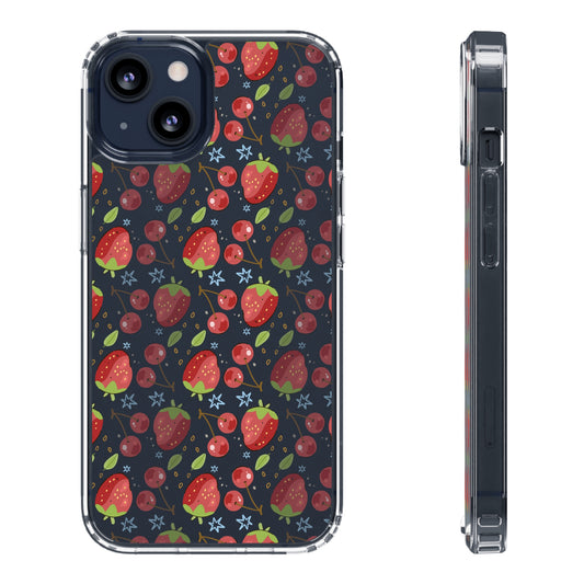 Strawberries Pattern | Clear iPhone Case / Samsung Case