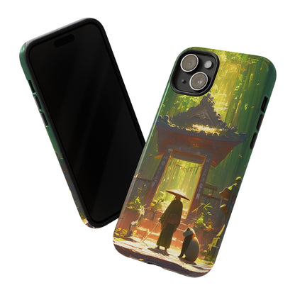 Vintage Japanese PandaTemple Aesthetic iPhone Case, iPhone 15 Pro Max 14 13 12 11 Mini, Samsung Galaxy S23 S22, Google Pixel 7 6 Pro