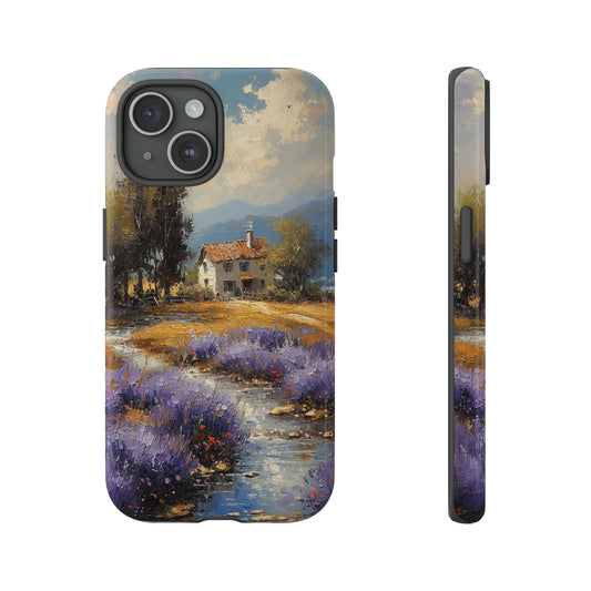 Wildflower Vintage Art Landscape iPhone Case, Spring iPhone Case, Botanical Aesthetic