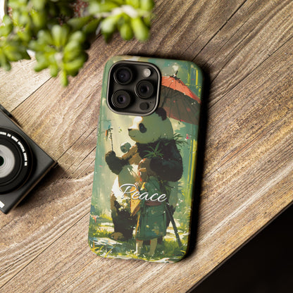 Japanese Aesthetic Vintage Panda iPhone Case / Samsung Case | "Peace"