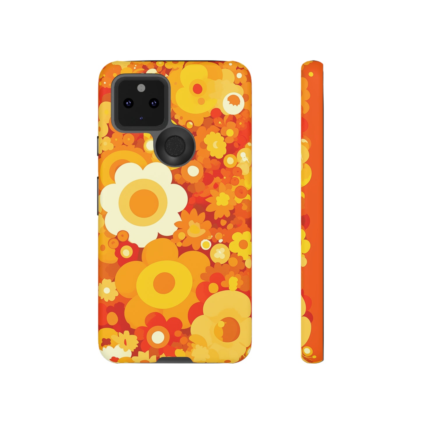 Big Bright Orange Abstract Floral iPhone Case / Samsung Case