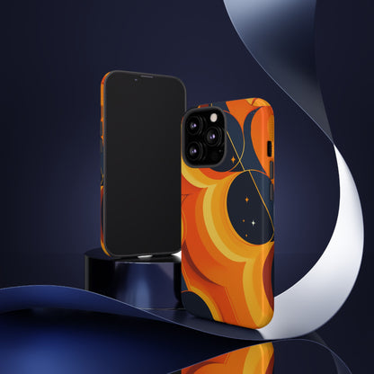 Orange & Black Groovy Patterns iPhone Case / Samsung Case