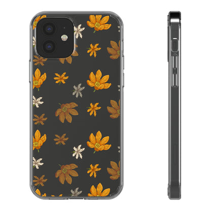 Yellow Flowers Pattern | Clear iPhone Case / Samsung Case