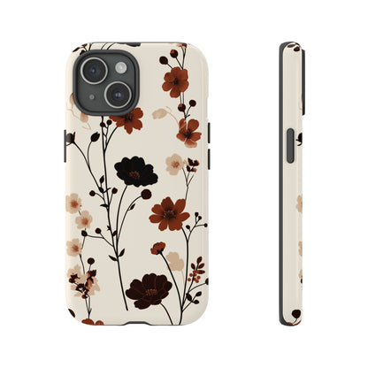 Minimalistic Tall Wildflowers iPhone Case