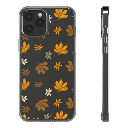 Yellow Flowers Pattern | Clear iPhone Case / Samsung Case