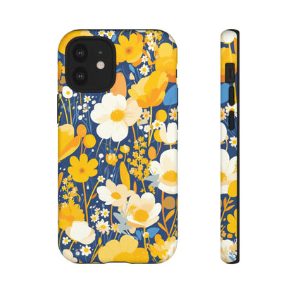 Wildflower Abstract Retro 70s iPhone Case / Samsung Case