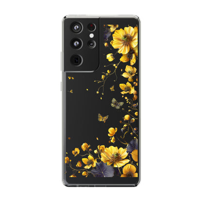 Beautiful Wildflower Vines | Yellow | Clear iPhone Case / Samsung Case