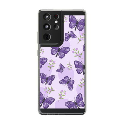 Purple Butterflies | Clear iPhone Case / Samsung Case